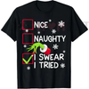 Groovy Naughty "I Swear I Tried" Christmas Holiday Unisex Tee by Dog Mom Hat