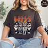"Hiss" Funny Cats Rock T-Shirt – Kittens Rockin Graphic Tee by Dog Mom Hat