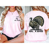 "Ol' Tom" Turkey Hunting 2-Sided T-Shirt – Vintage Strutting Gobbler Back Graphic, Premium 100% Cotton Wild Turkey Hunting Top, Soft Lived-In Heavyweight Outdoorsman Apparel, Made in USA
