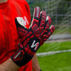 ONEKEEPER Finaty Red and White - Negative Cut Red and White Pro-Level Goalkeeper Gloves for Kids, Youth and Adults