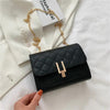 Decent Black Luxury Crossbody Bags For Women And Girls Designer Small Messenger Shoulder Bag For Women Women's Fashionable And Versatile Diamond Lattice Chain Crossbody Bag by Stevvex