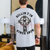 "KILLIN T IN SINCE 1978" T-Shirt – Sheep Horns Wizard Edgy Fantasy Metal Graphic Tee by Dog Mom Hat