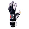 ONEKEEPER FUSION Contact Black - Black and White Hybrid Cut Pro-Level Goalkeeper Gloves