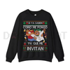 "Si Ya Saben Cómo Me Pongo, Pa’ Qué Me Invitan" Ugly Christmas Sweater by Dog Mom Hat