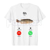 Fish Calling Phone Screen T-Shirt – Funny Angler Fishing Decline Accept Unisex Graphic Tee