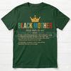 Black Mother Definition T-Shirt – African American Mom Graphic Tee, Remastered Heavy Cotton Mother's Day Top, Soft Lived-In Heavyweight Melanin Queen Shirt, Made in USA