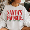 Santa's Favorite Sweatshirt | Retro Festive Christmas Graphic Crewneck