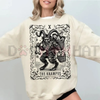 Krampus Tarot Card Goth Christmas Sweatshirt by Dog Mom Hat