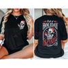 Christmas Skeleton T-Shirt – "Full Of Holiday Spirit" Sarcastic Party Tee by Dog Mom Hat
