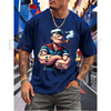 Popeye The Sailor Man Printed T-Shirt – Men's Urban Casual, Unisex Short Sleeve Crew Neck Tee by Dog Mom Hat