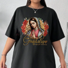 Plus Size Women's Our Lady of Guadalupe T-Shirt – Soft Floral Print Casual Top by Dog Mom Hat