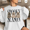 Spooky Season Sweatshirt | Leopard & Camo Ghost Autumn Graphic Top