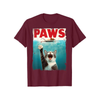 PAWS Parody Cat Mouse T-Shirt – Humorous Cat Chasing Mouse Tee by Dog Mom Hat