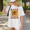 "Cat Rage Is Consuming Me" Funny T-Shirt - Angry Meme Cats Humor Tee, Unhinged Feline Graphic Shirt, Sarcastic Screaming Cat Apparel