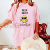 Rustic Farm Humor T-Shirt – "Beer Time" Chicken Graphic Tee by Dog Mom Hat