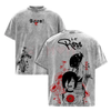 Reze Chainsaw Man T-Shirt – Vintage Washed Oversized Heavy Cotton Tee by Dog Mom Hat