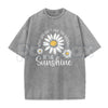 Be The Sunshine T-Shirt – Inspirational Vintage Washed Graphic Tee, Retro Positive Quote Lightweight Cotton Top, Aesthetic Sun Streetwear