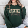 "Created with a Purpose" Floral Sweatshirt by Dog Mom Hat