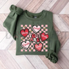 Cute Teacher Valentine Sweatshirt by Dog Mom Hat