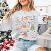 Doodle Christmas Liberal Values Protest Sweatshirt | Political Statement Holiday Crewneck | Progressive Gift