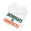 Vintage "Catholics vs. Convicts" T-Shirt – Notre Dame vs. Miami 1988 College Football Classic Tee by Dog Mom Hat