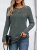 Ribbed Long Sleeve T-Shirt by Simply Love