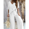 Women’s Lounge Set with Wide Leg Pant by FitiqueFit