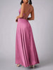 Lace Up Back Split Maxi Dress by Wild and Free Boutique