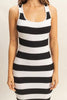 Striped Scoop Neck Wide Strap Knit Dress For Women –Casual, Stylish and Comfortable Knit Dress with Classic Stripes by Stevvex