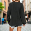 Plus Size Women's V-Neck Solid Top by FitiqueFit
