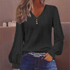 Plus Size Women's V-Neck Solid Top by FitiqueFit