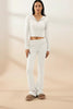 Women’s Knitted Hooded Two-Piece Set – Cardigan & High-Waisted Pants Suit by FitiqueFit