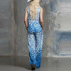 Loose-fit Leopard-print Sleeveless Shirt And Trousers Two-piece Set by FitiqueFit