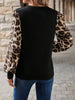 Leopard Long Sleeve Round Neck T-Shirt by Simply Love