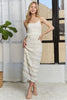 Lace Scoop Neck Midi Cami Dress – Elegant Lace Scoop Neck Dress with Romantic Detailing for Formal Events and Special Occasions by Stevvex
