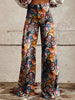 Women's Printed Flare Pants – Mid-Waist Full Length Plus Size by FitiqueFit