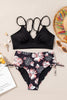 Black Ribbed Knit High Waist 2pcs Bikini Swimsuit by Wild and Free Boutique