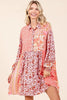 New Summer Floral Tie Waist Flutter Sleeve Tiered Dress – Feminine, Elegant, Cheerful, Bohemian Chic, Flowy & Graceful, Lightweight Rayon-Linen Blend Dress by Stevvex