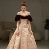 Summer Red French Engagement Off-shoulder Fashion Runway Banquet Evening Dress