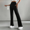 Solid Rib-Knit Pull-On Jogger Pants for Women by FitiqueFit