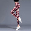 Women’s Plaid Yoga Leggings – Mid Waist Push-Up Pants by FitiqueFit