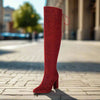 Plus-Size Over The Knee Long Boots for Women – Chunky Heel Nightclub Platform by FitiqueFit