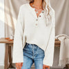 Solid Color V-Neck Pullover Knit Sweater | Relaxed Distressed Fit by FitiqueFit
