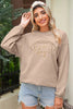 Black Football Graphic Game Day Embroidered Corded Sweatshirt by Wild and Free Boutique