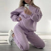 Women's Crewneck Sweatshirt & Jogger Pants Two-Piece Set – Loose Fit by FitiqueFit