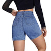 Distressed Vintage Non-stretch Denim Shorts by My Store