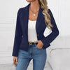 Women's Slim Fit Solid Color Blazer – French Style Long Sleeve Jacket by FitiqueFit
