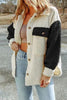 Women Cute Sherpa Jacket with Button Closure and Collared Neck in Elegant Retro Style by Stevvex