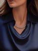 Full Size Satin Cowl Neck Long Sleeve Blouse Plus Size by Wild and Free Boutique