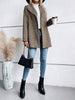 Women's Plaid Collared Neck Buttoned Long Sleeve Jacket – Classic & Lightweight Outerwear for Everyday Wear by Stevvex